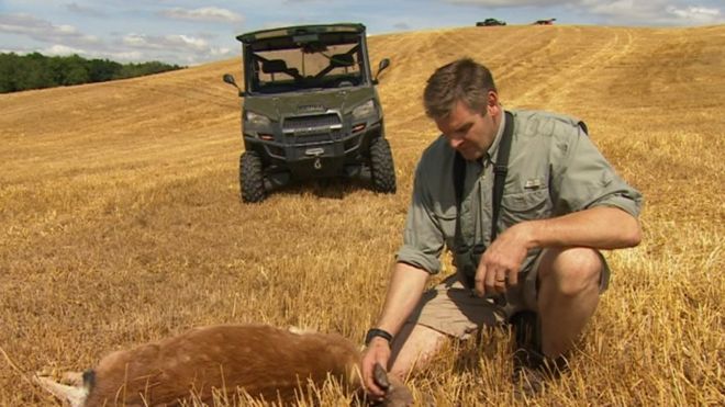 Edward Brown with shot deer