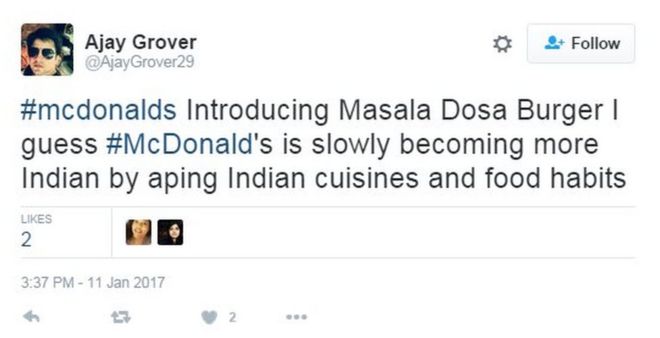 #mcdonalds Представляем Masala Dosa Burger Я думаю, что # McDonald's постепенно становится все более индийским, подстраиваясь под индийскую кухню и привычки питания