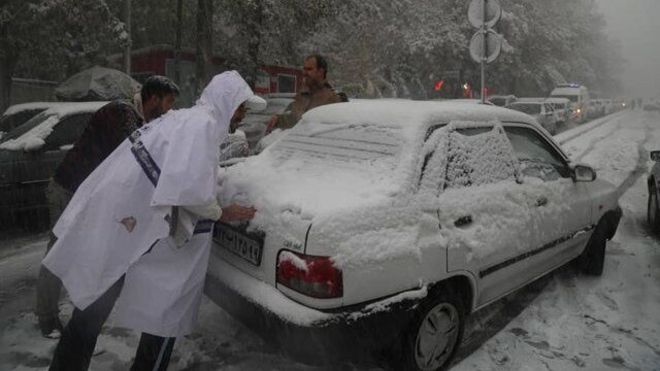 بارش برف تهران