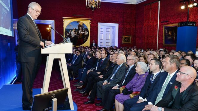 Герцог Йоркский выступает на мероприятии Pitch @ Palace в 2016 году