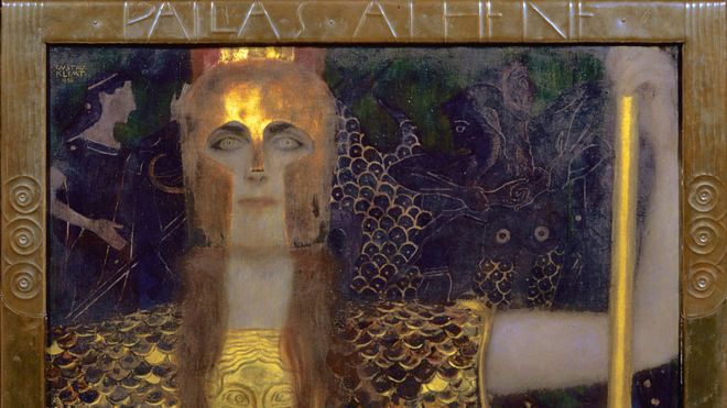 Palas Atenea, 1898, de Gustav Klimt 1862-1918