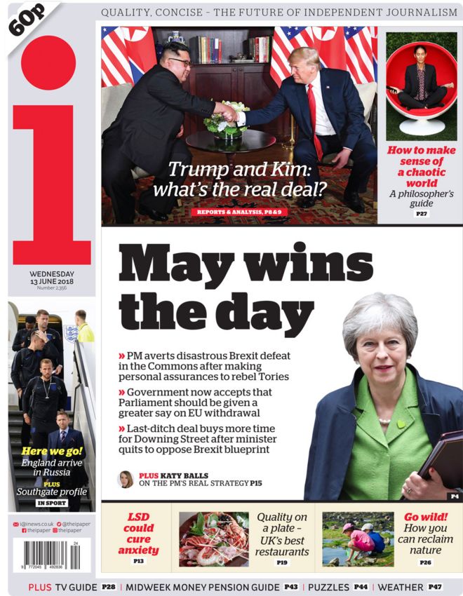 the i paper front page