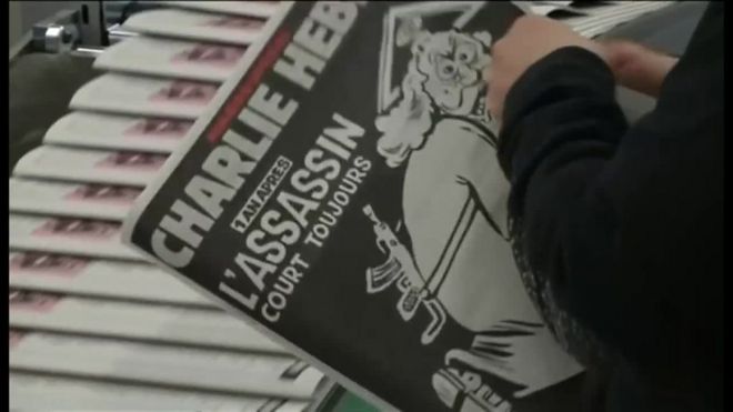 仏紙シャルリ・エブド、ムハンマド風刺画を再掲載 裁判開始で BBCニュース