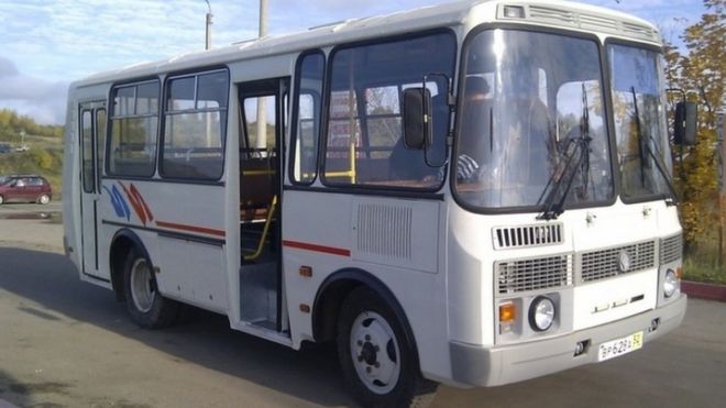 Omsk'ta bir otobüs