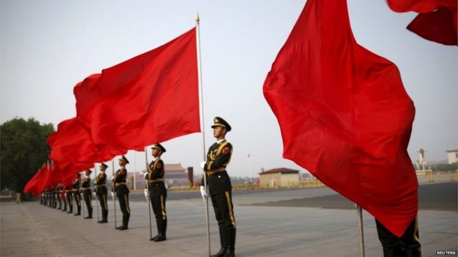 Почетный караул в Пекине, Китай (изображение из файла)
