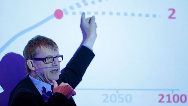 Hans Rosling, educador y fundador de Gapminder habla sobre el impacto de la creciente población mundial sobre los recursos en la conferencia ReSource 2012, el 12 de julio de 2012 en Oxford, Reino Unido
