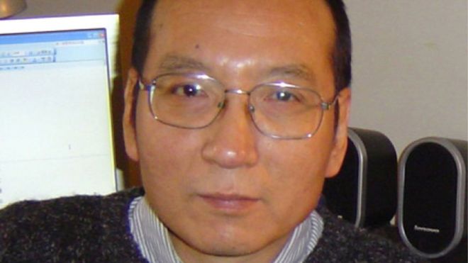 This file handout picture received from the family taken on 14 March 2005 shows 2010 Nobel peace laureate Liu Xiaobo in Guangzhou in southern China.