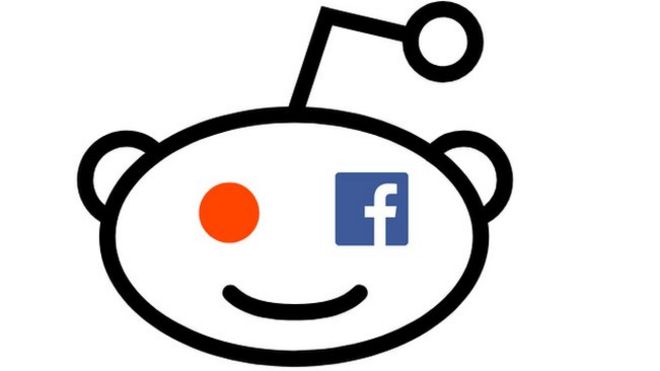 Reddit and Facebook logos