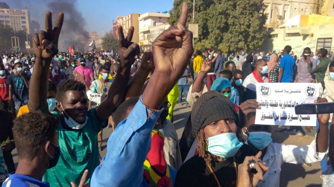 تظاهرات في الخرطوم ضد الحكم العسكري