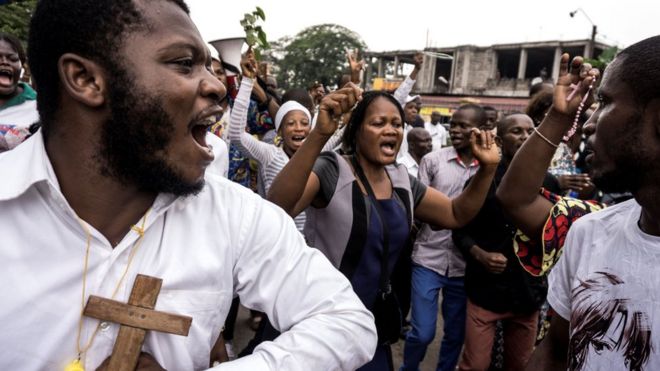 Конголезская демонстрация против президента Кабилы