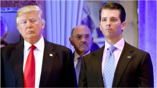 Former President Donald Trump, his son Donald Trump Jr. and Allen Weisselberg