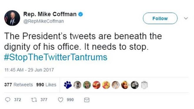 Репутация Майк Коффман твит