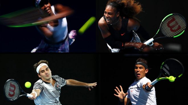 Venus, Serena, Roger y Rafa