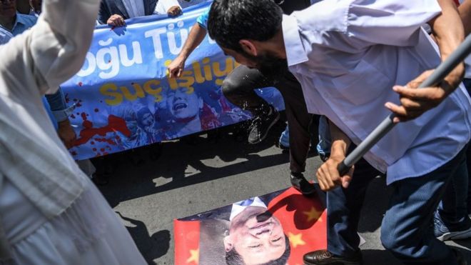 TÃ¼rkiye'de yaÅayan Uygurlar,Ä±n protestosu
