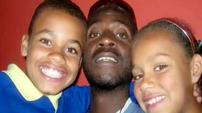 Garvey and Essence with their dad