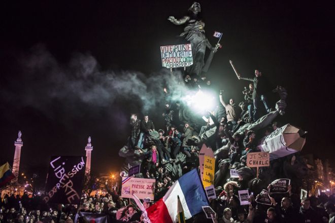 Корентин Фолен, Франция, 2015 год, март против терроризма в Париже