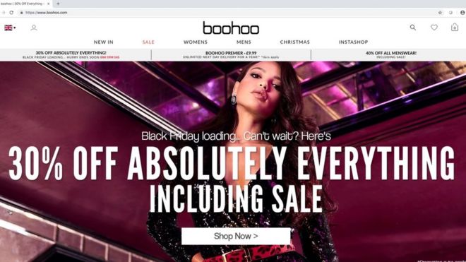 Boohoo screen grab