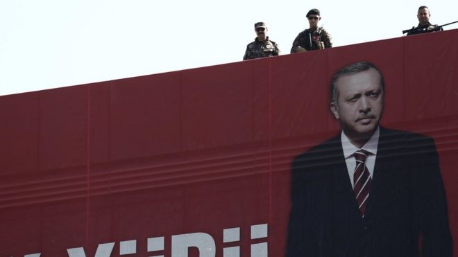 Ердоган на плакаті