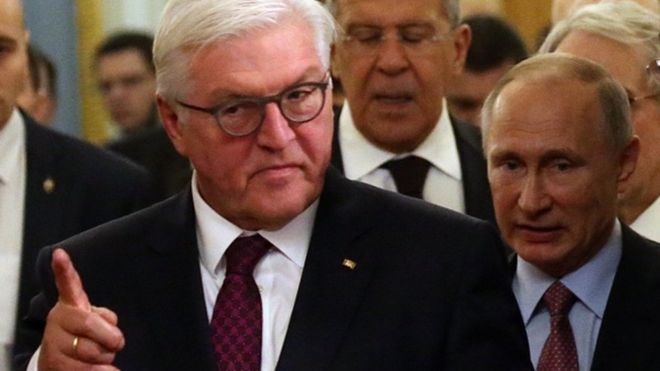 Франк-Вальтер Штайнмаєр та Володимир Путін