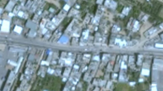 Imagem de Gaza do Google Earth de 2016