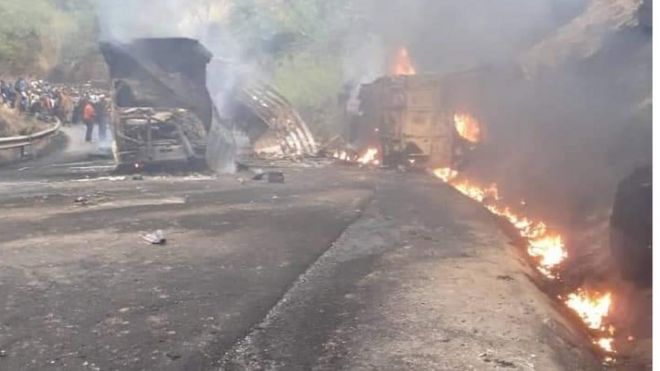 Di scene of di accident