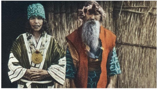 The Ainu have a cultural and aesthetic affinity with Nanai and Nivkh tribal minorities (Textiles of Japan: The Thomas Murray Collection at The Minneapolis Institute of Art )