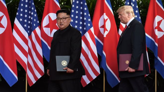 Ким Чен Ын и Дональд Трамп
