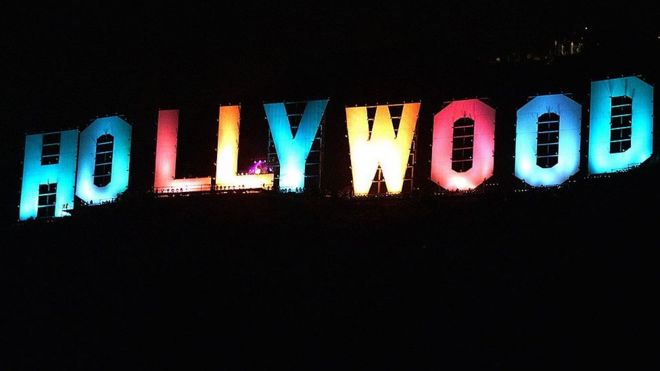 Letras de Hollywood de colores