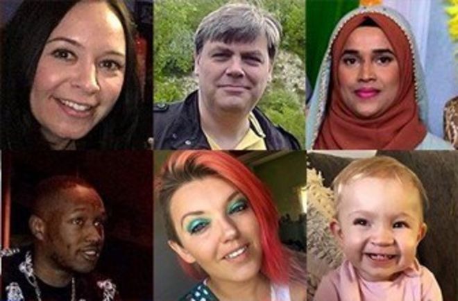 Фотографии некоторых из убитых в Великобритании в 2019 году