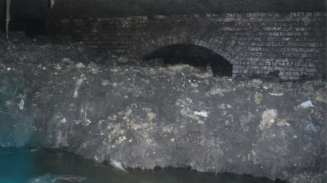 The fatberg in Sidmouth, Devon