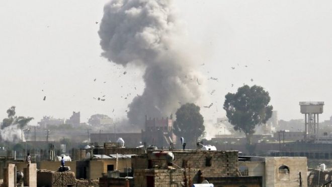Воздушные удары коалиции под руководством Саудовской Аравии в Йемене