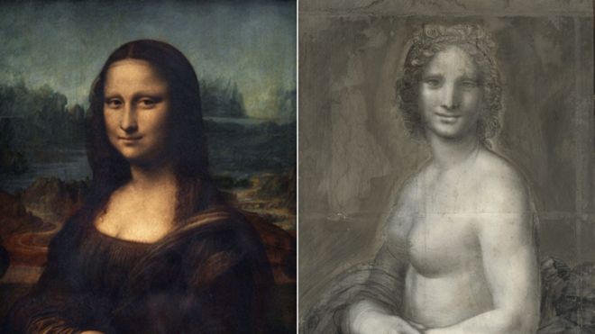 Мона Лиза слева, Монна Ванна - справа