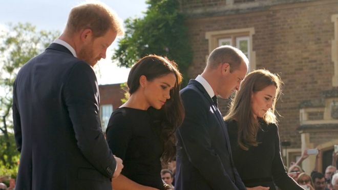 Harry, Meghan, William and Kate.