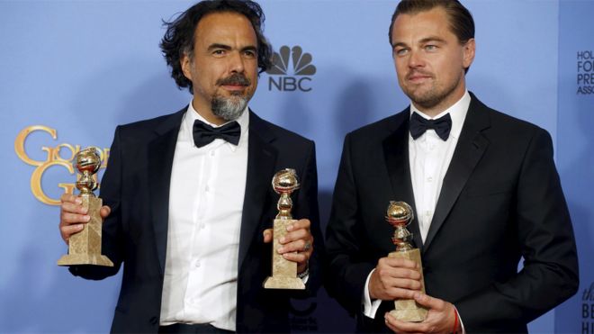 Alejandro G Inarritu and Leonardo DiCaprio