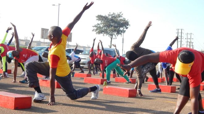 Фитнес-класс в Кампале
