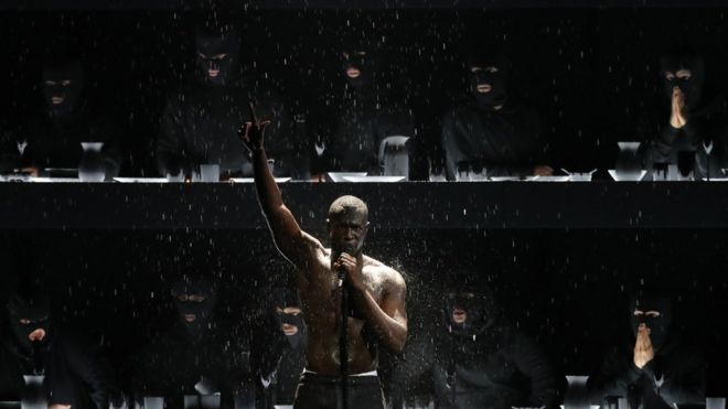 Stormzy на церемонии вручения британских премий 2018 года