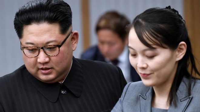 Kim Jong-un and Kim Yo-jong