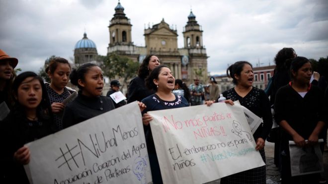 Protesta de Ni una menos en Guatemala