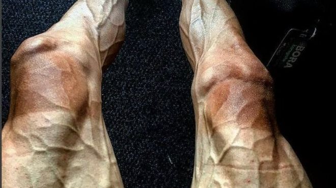 фото ніг велогонщика Павела Полянскі