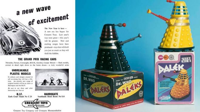 Плакат Crescent Toys и игрушки Dalek от Луиса Маркса из Суонси