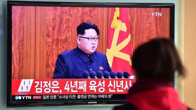 북한 김정은 노동당 위원장의 모습