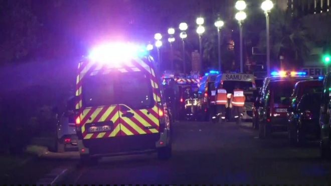 Emergency services in Nice, France.