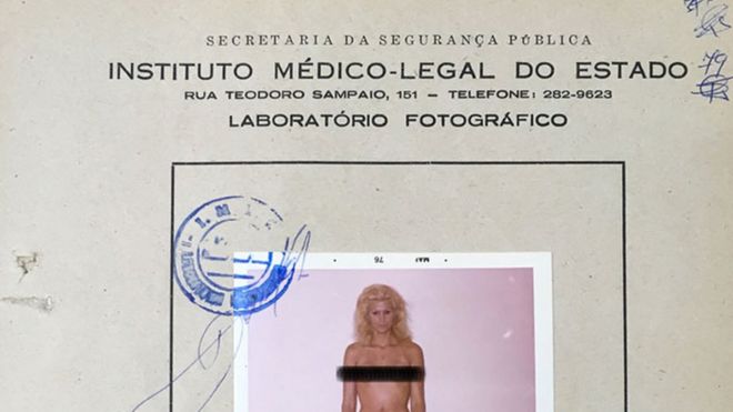 Imagem de Waldirene em laudo do IML, 1976