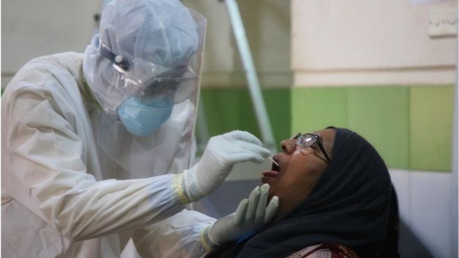 করোনাভাইরাস শনাক্তে নমুনা পরীক্ষা করা হচ্ছে। (ফাইল ছবি)