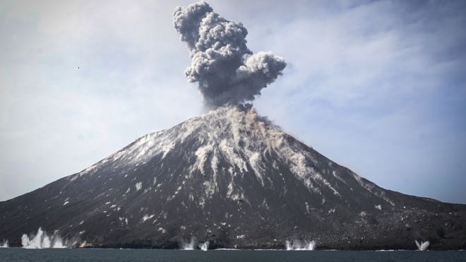 File photo: Anak Krakatau erupting