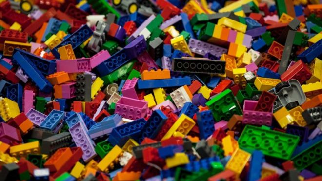 Крупный план блоков Lego