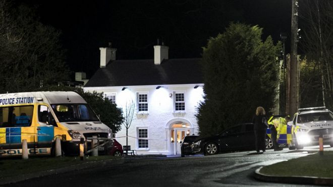 Police outside the Greenvale Hotel