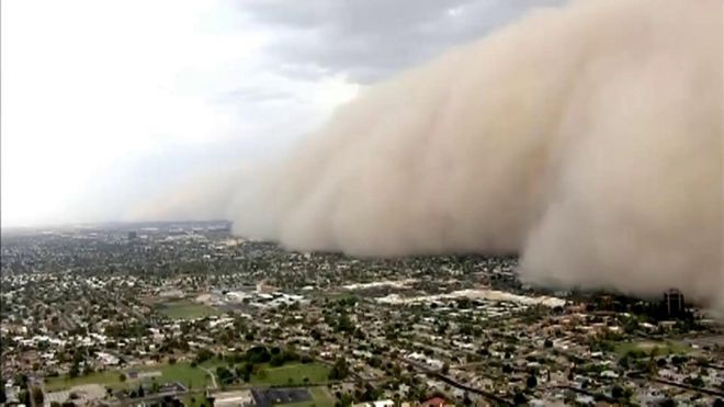 La tormenta de arena sobre Phoenix
