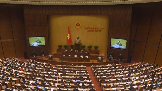 Quốc hội Việt Nam đang họp tại Hà Nội