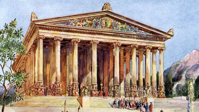 El Templo de Artemisa, feso. Ilustracin de "Maravillas del pasado", 1933-1934.